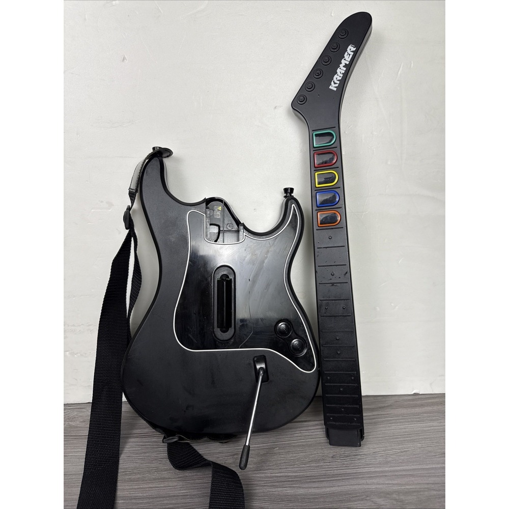 Guitar Hero Kramer Striker Wireless Controller PS2  Red Octane No Dongle W Strap